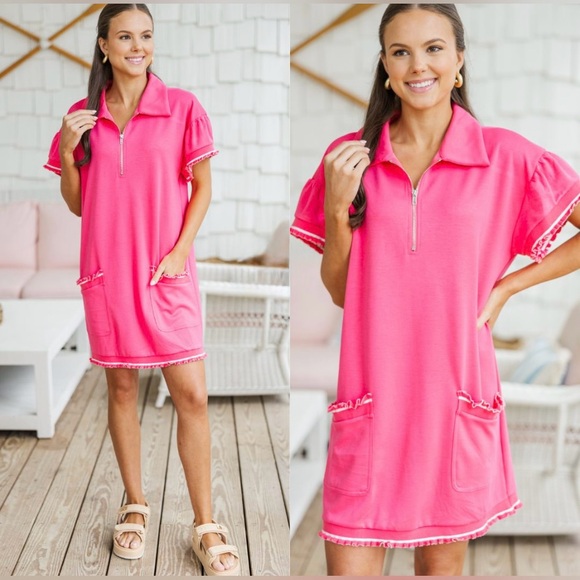 Mint Julep Boutique Dresses & Skirts - Bubble Gum Pink Dress | Mint Julep Boutique | Pretty | L | NWT